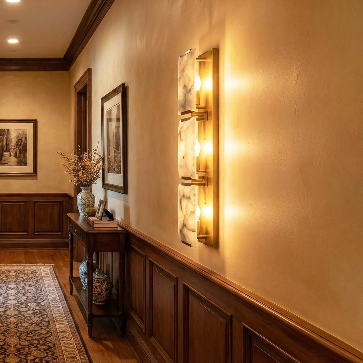 Rectangular Alabaster Wall Lamp