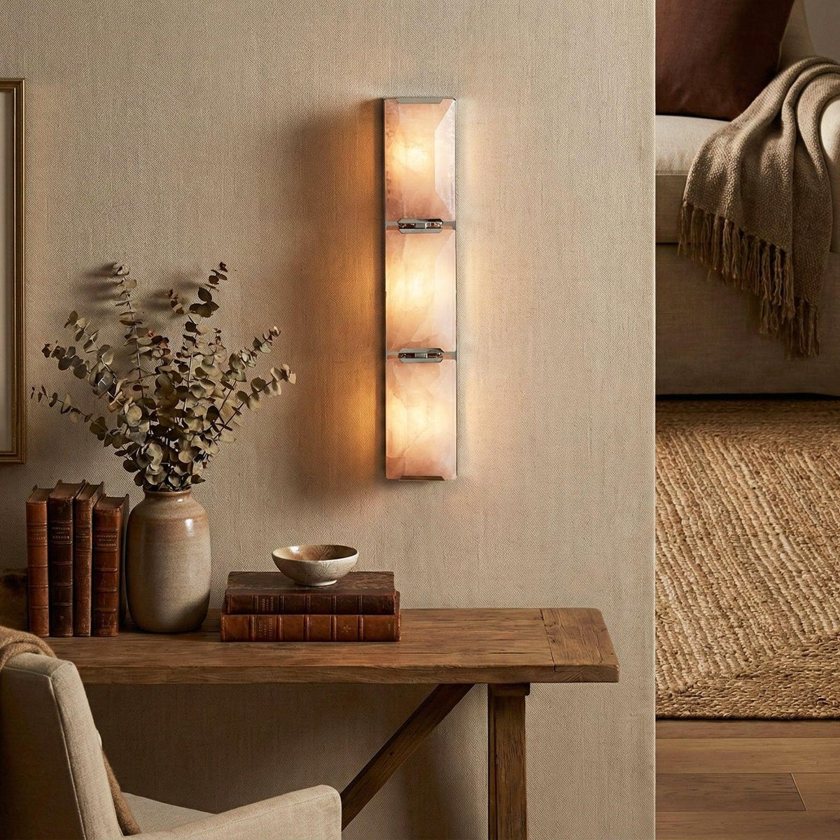 Rectangular Alabaster Wall Lamp