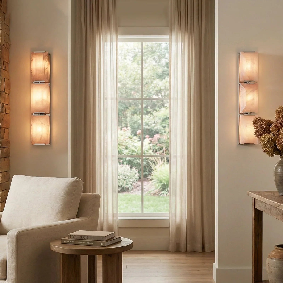 Rectangular Alabaster Wall Lamp