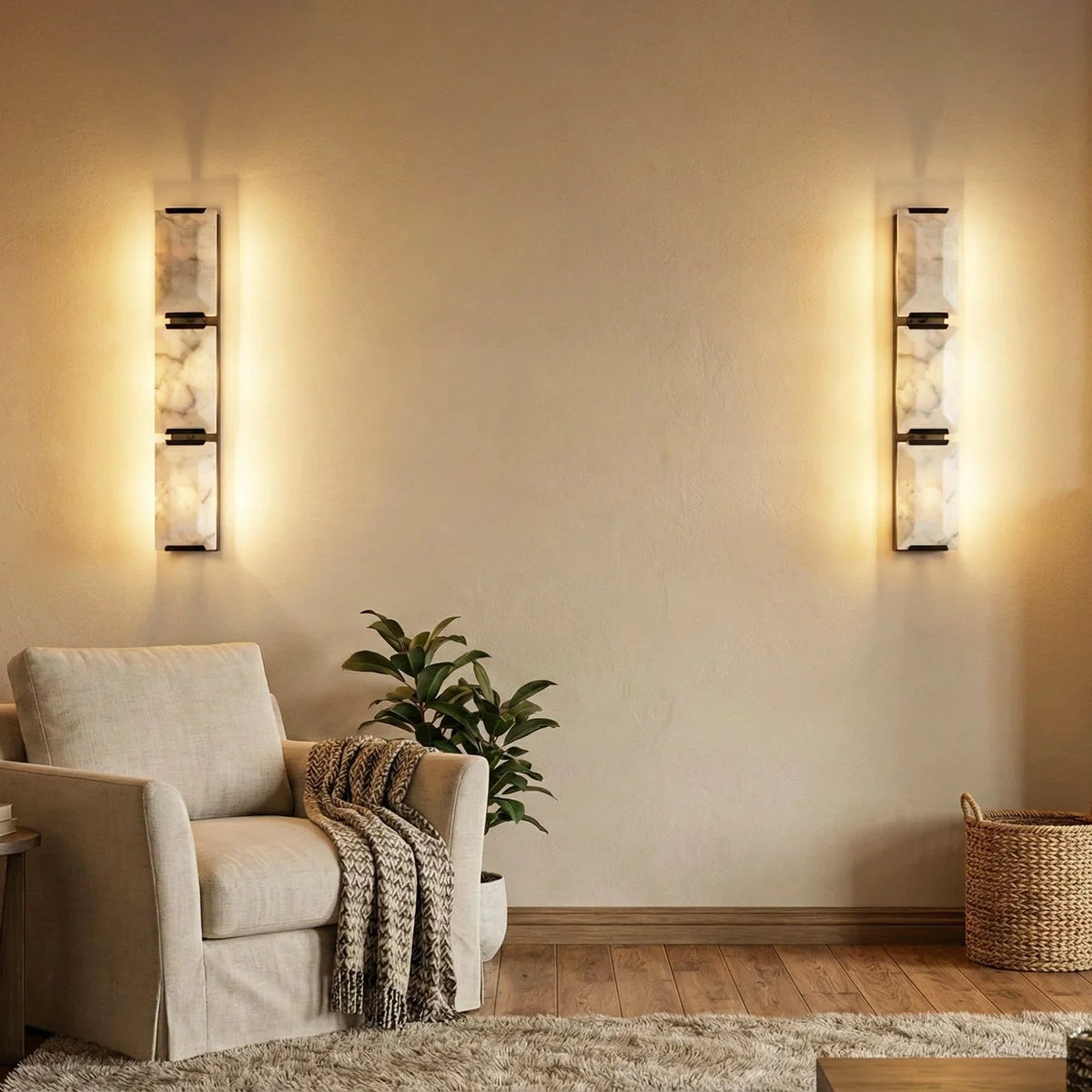 Rectangular Alabaster Wall Lamp