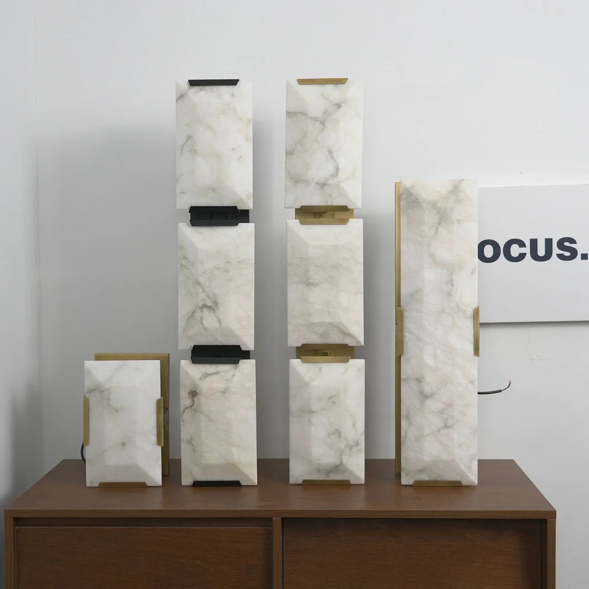 Rectangular Alabaster Wall Lamp