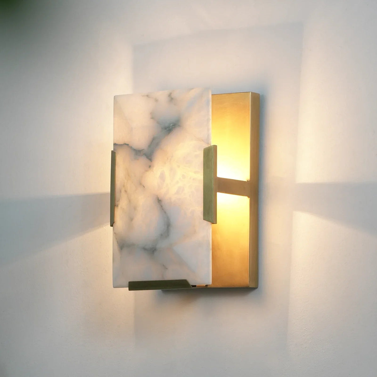 Rectangular Alabaster Wall Lamp