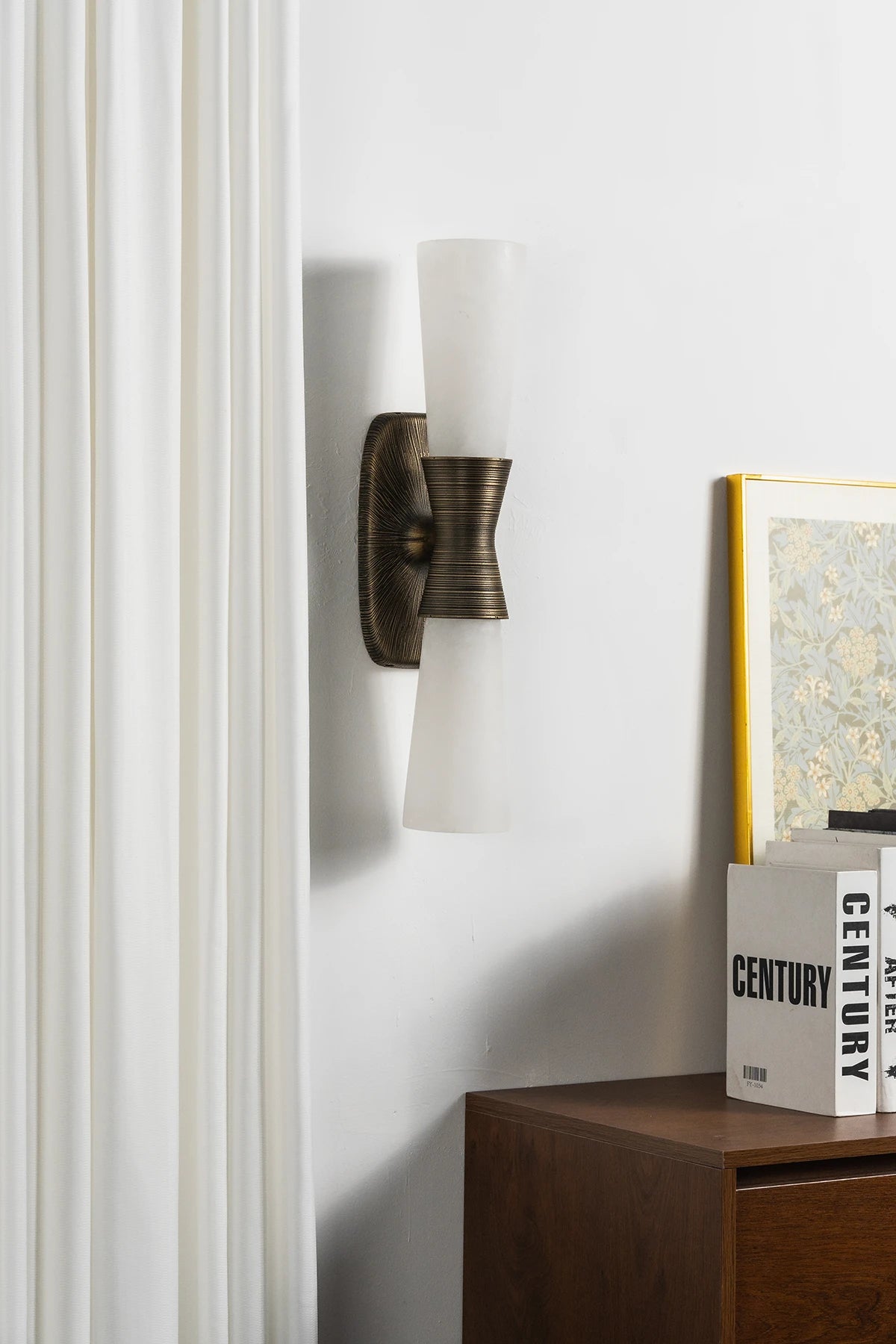 Twist Tapered Alabaster Wall Sconce
