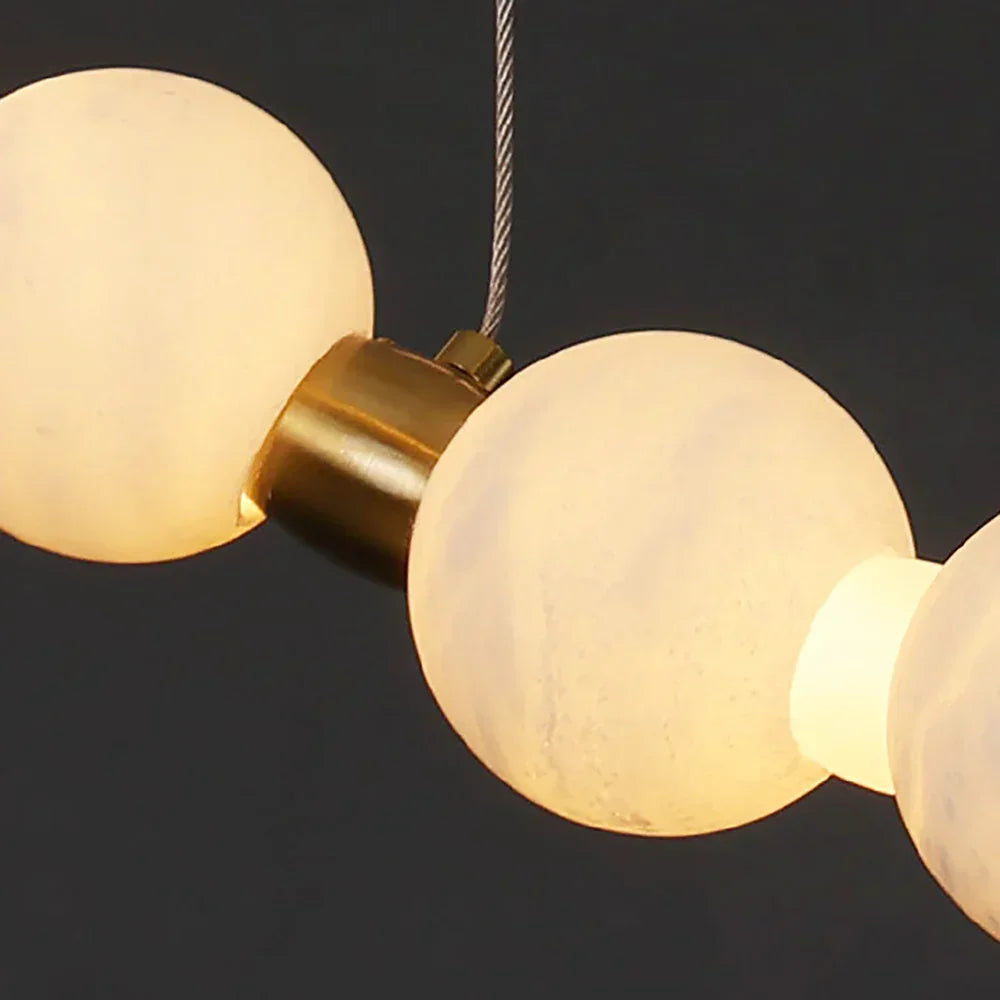 Pearl Alabaster Necklace Round Chandelier