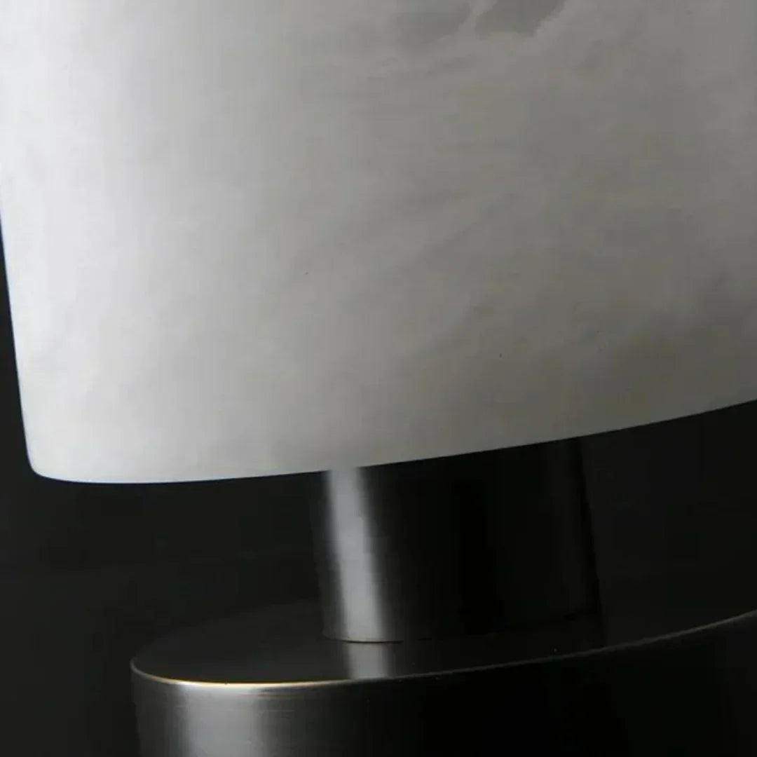 Minimalist Cylindrical Alabaster Table Lamp