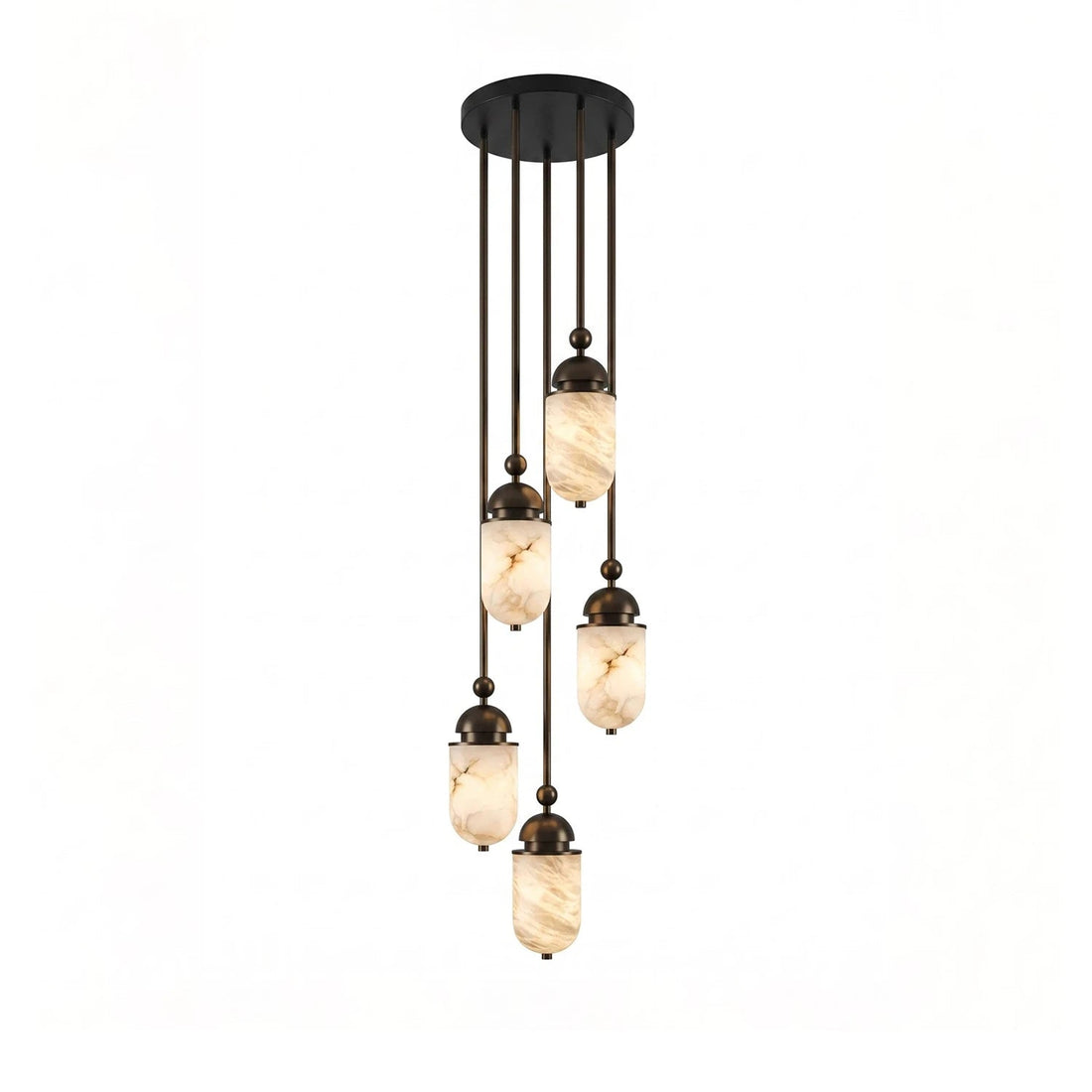 Tamsin Capsule Alabaster Rod Pendant Lamp