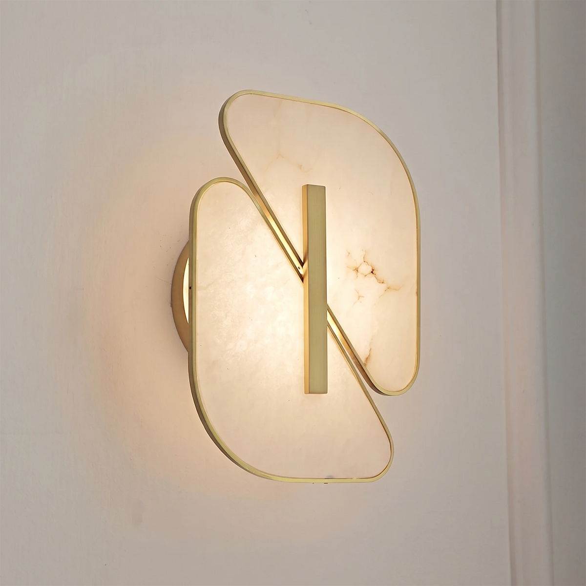 Solveig Overlapping Alabaster Wall Sconce