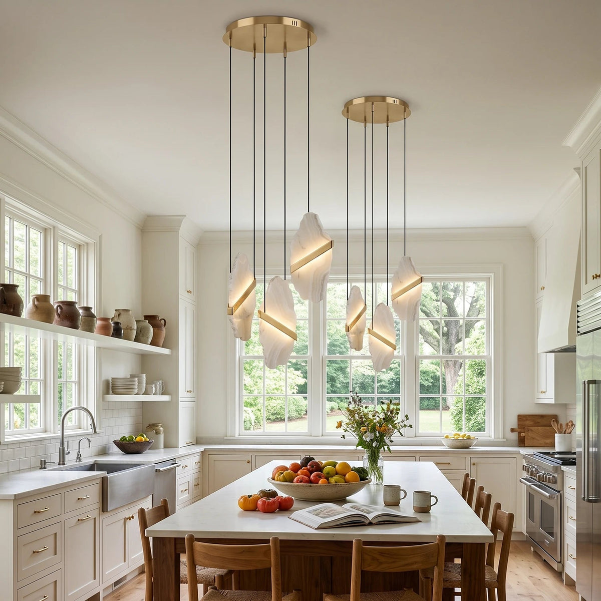 Thalia Cleaved Stone Cluster Chandelier