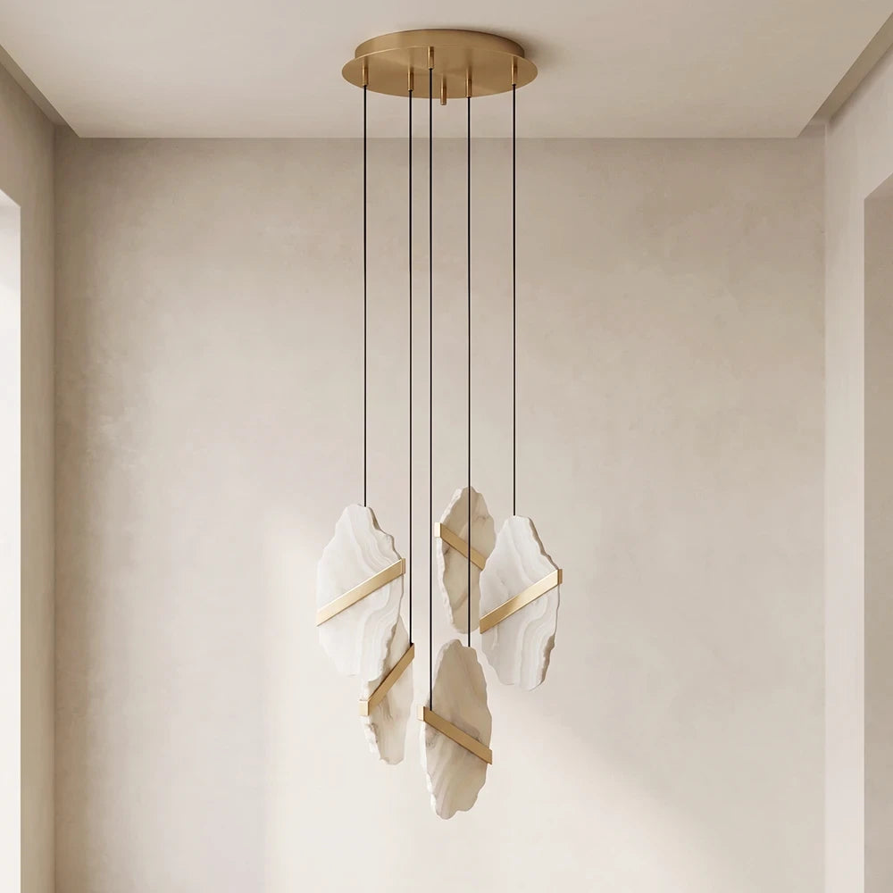 Thalia Cleaved Stone Cluster Chandelier