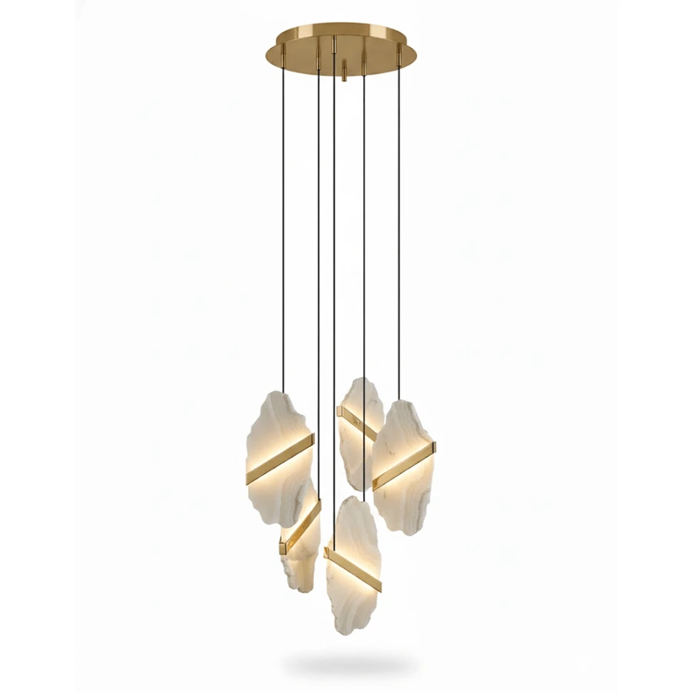 Thalia Cleaved Stone Cluster Chandelier