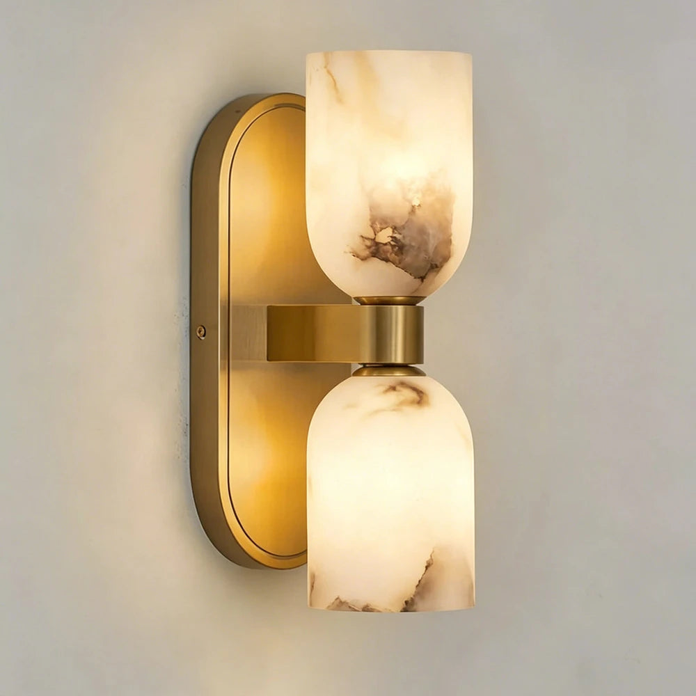 Up-Down Alabaster Duo Wall Sconce