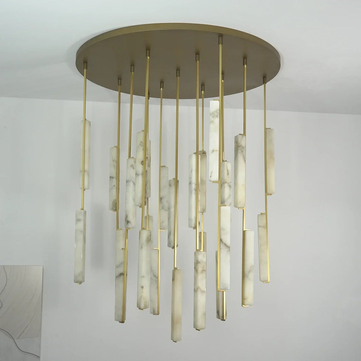 Stalactite Waterfall Linear Alabaster Chandelier