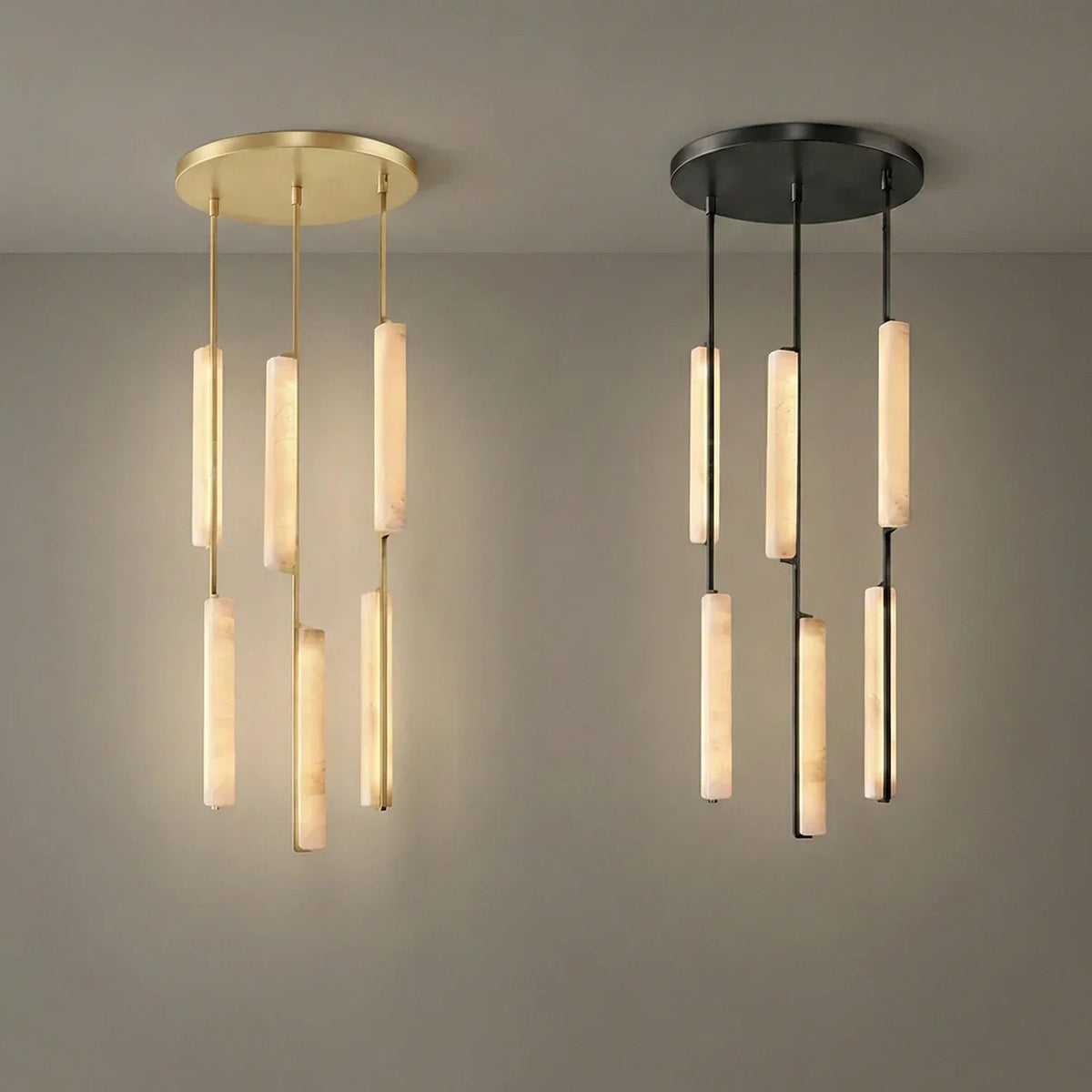 Stalactite Waterfall Linear Alabaster Chandelier
