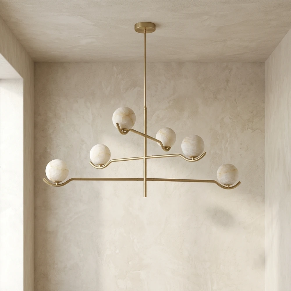Perrin Crossing Arm Globe Chandelier