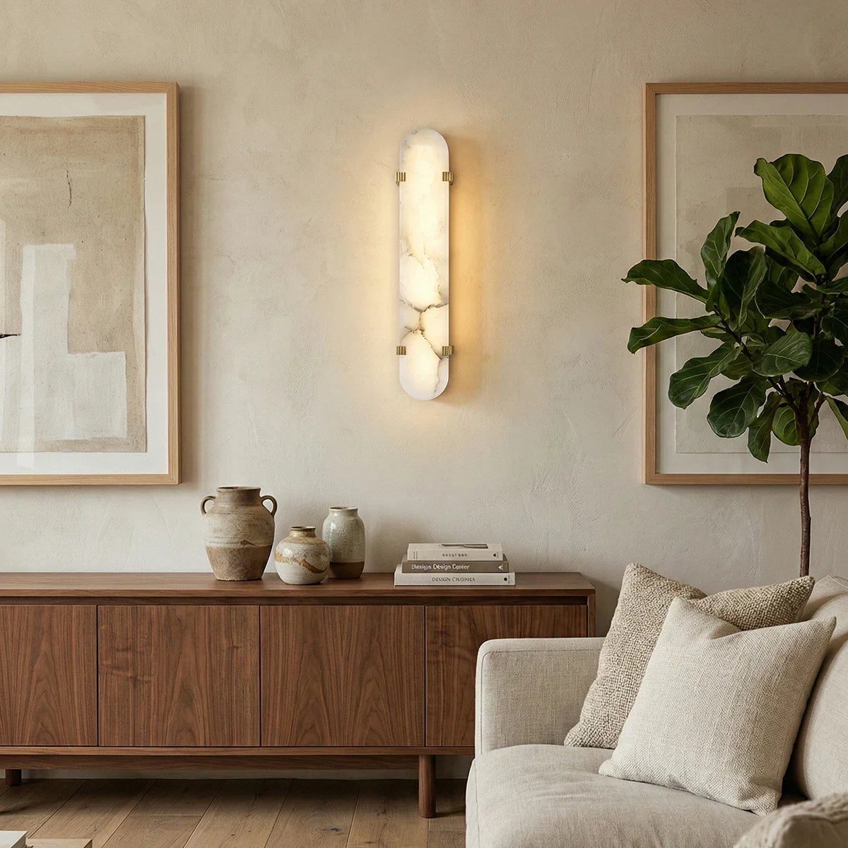 Oval Calla Alabaster Wall Sconce
