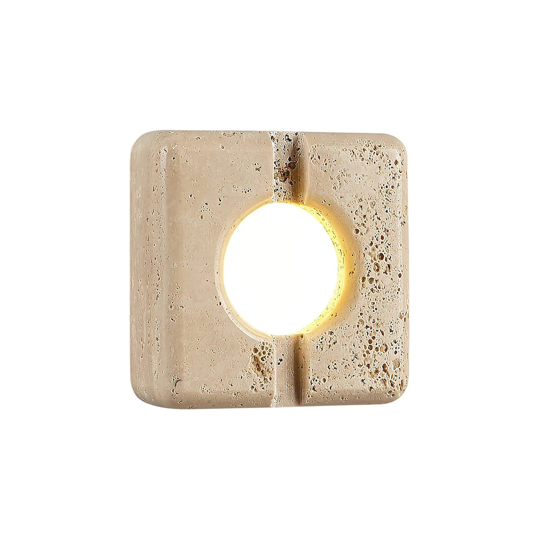 Square Camera Travertine Wall Lamp