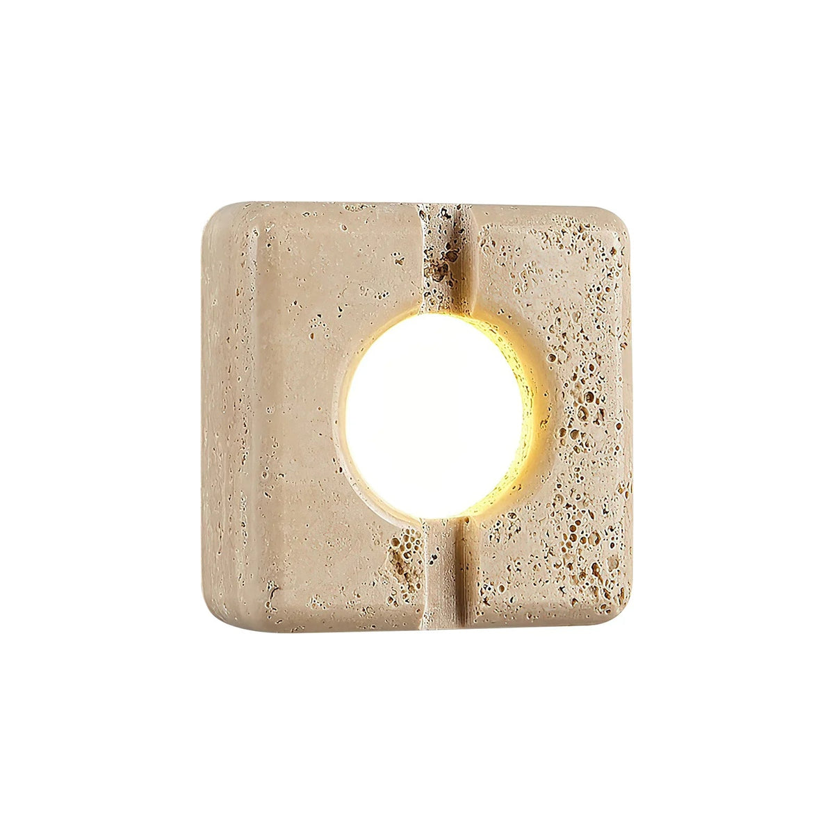 Square Camera Travertine Wall Lamp