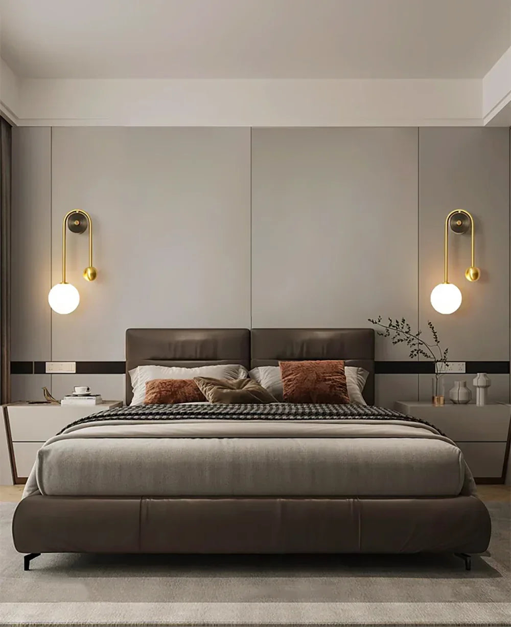 Spherical Light Luxury Wall Lamp