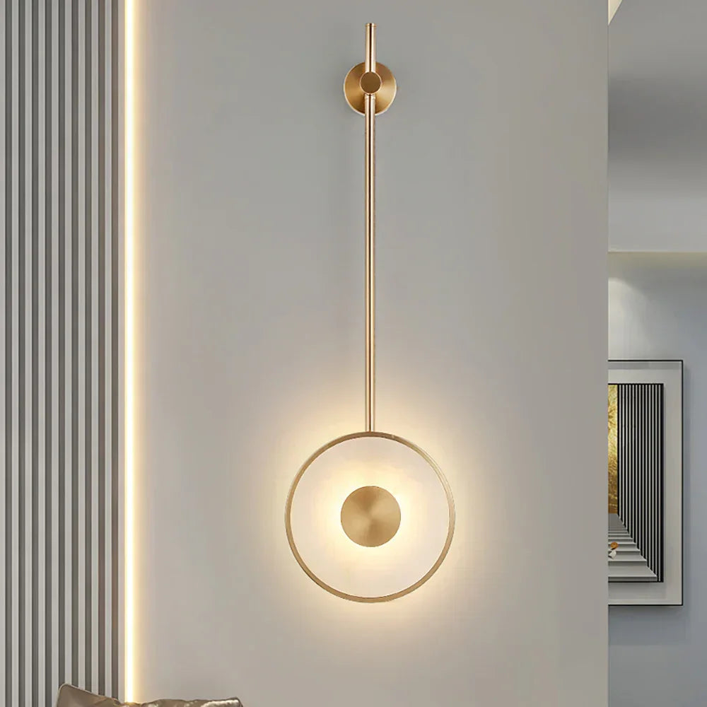 Alabaster Modern Round Strip Wall Lamp