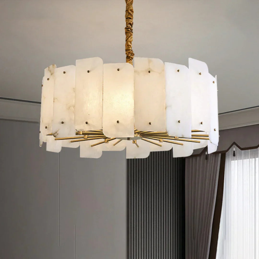 Alabaster Lorry Round Chandelier