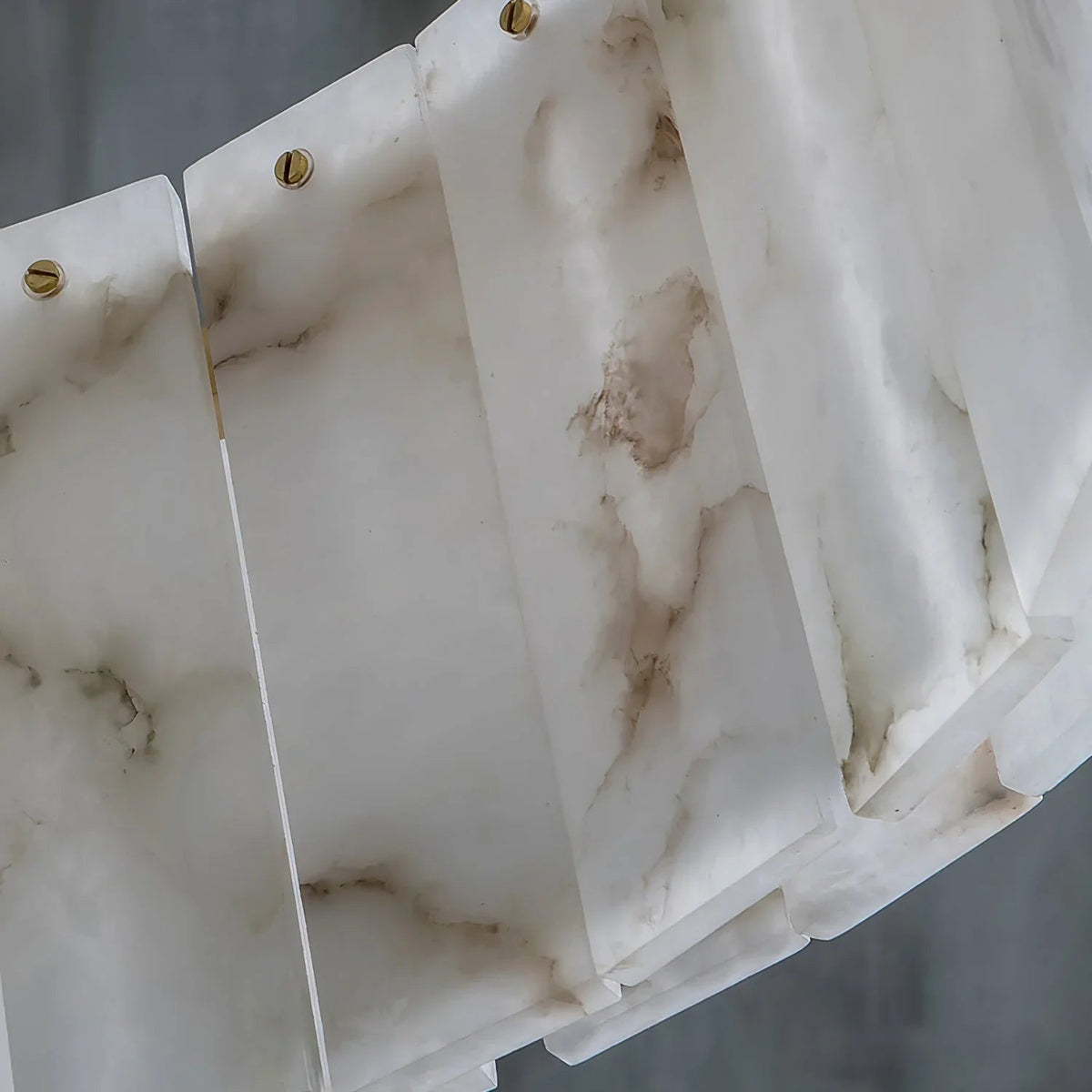 Rectangular Alabaster Round Chandelier