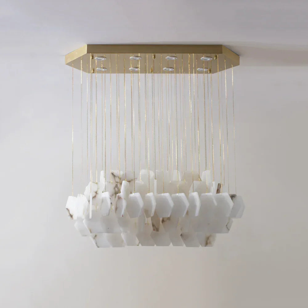 Natural Alabaster Chandelier