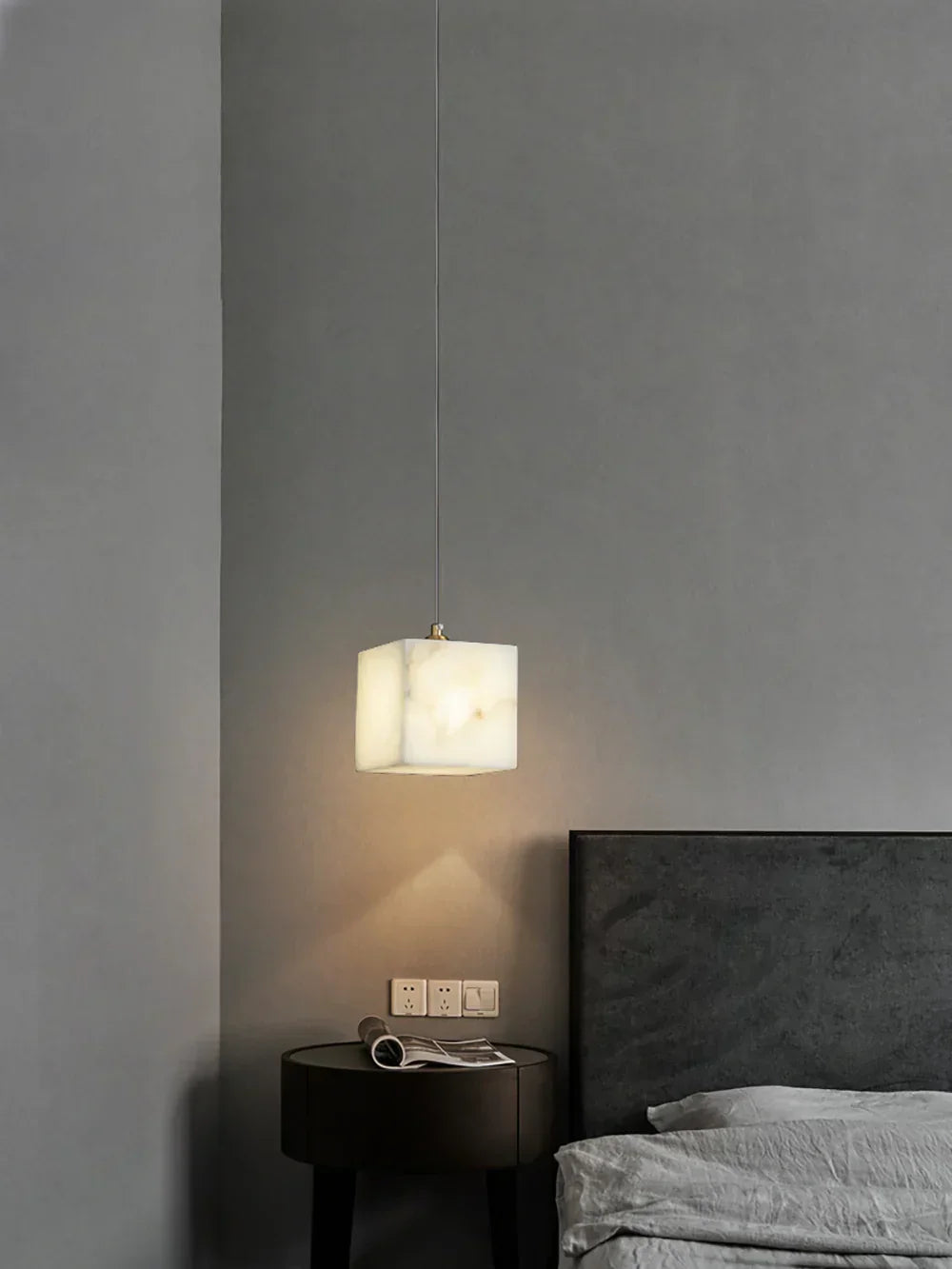 Alabaster Square Pendant Light