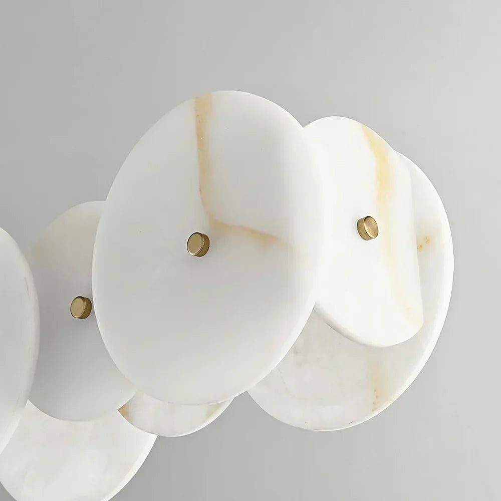 Alabaster Multiple Round Chandelier