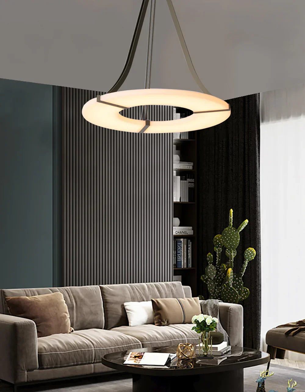 Alabaster Luxembourg Halo Chandelier