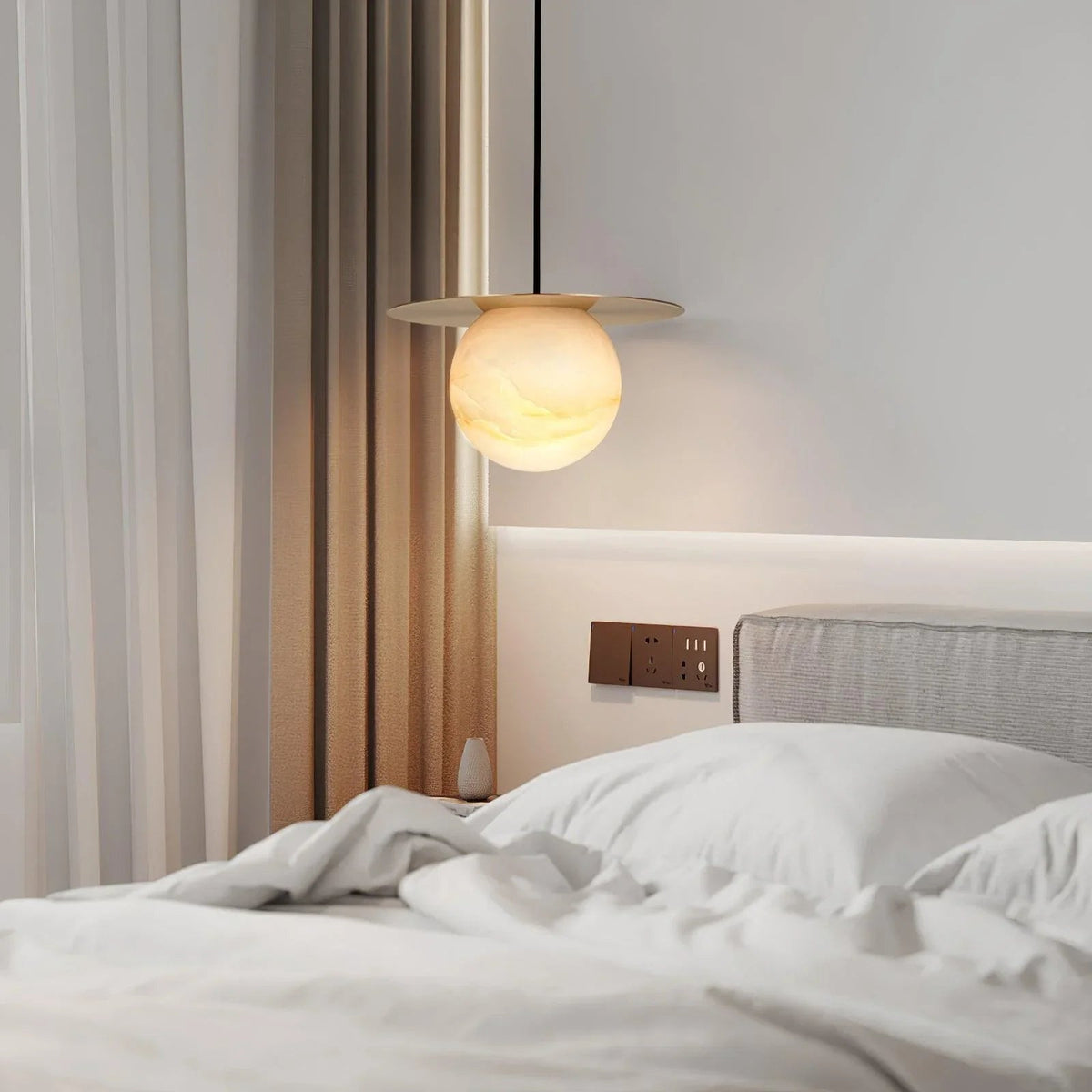 Alabaster Borra Pendant Light