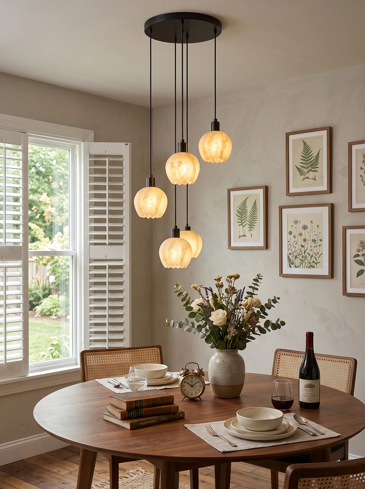 Alabaster Petal Cluster Chandelier