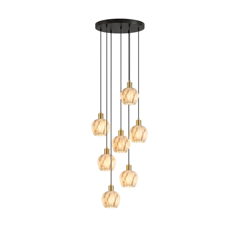 Alabaster Petal Cluster Chandelier