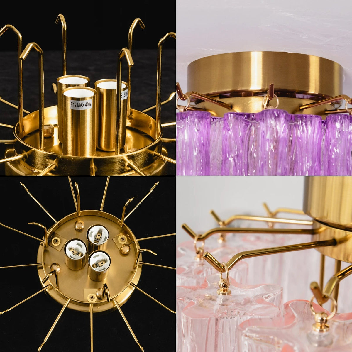 Solaine Tiered Textured Glass Flush Mount Ceiling Light