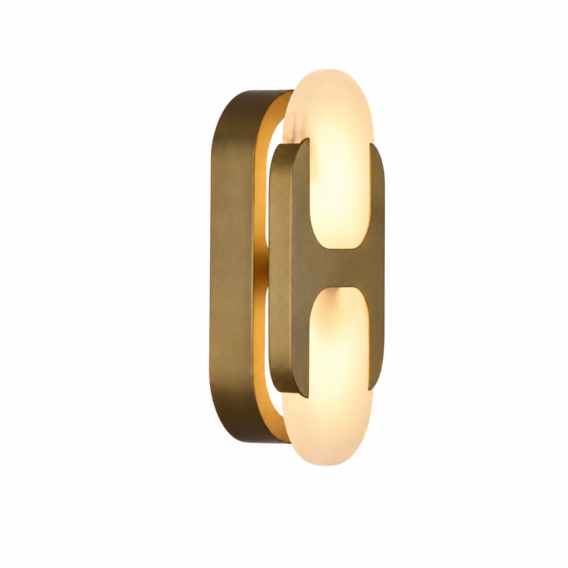 Lunara Loop Marble & Metal LED Wall Sconce